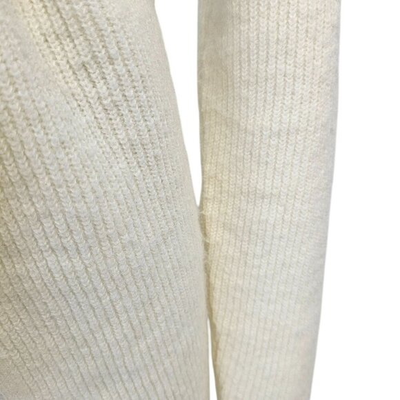 FRYE Womens Salt Breeze Cardigan, Large, Cream, Soft Knit Fringe, Tie Waist - Picture 4 of 9